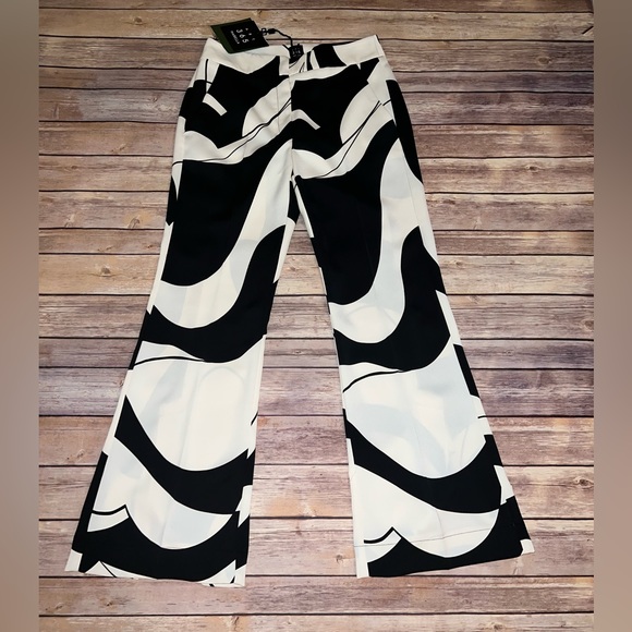 ART 365 Marella Pants Black and White Beautiful Size 4 New - Picture 1 of 14